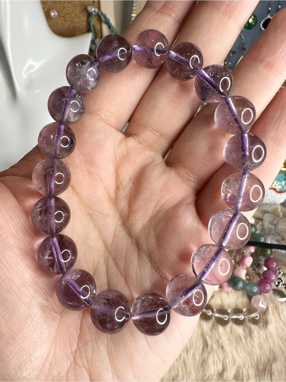 7 inches Amethyst Bracelet 10.5mm